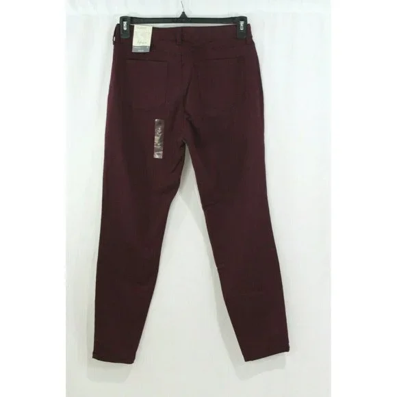 Style & Co Womens Berry Jam Mid Rise Tummy Control Curvy Skinny Jeans 8 NWT - Picture 3 of 4
